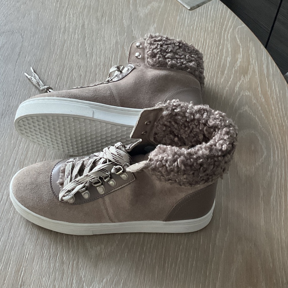 Sam Edelman Brown High-Top Sneakers
